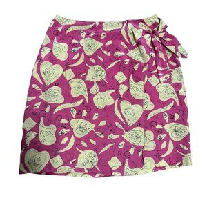 17 North 100% Silk Faux Wrap Skirt‎ Cottagecore